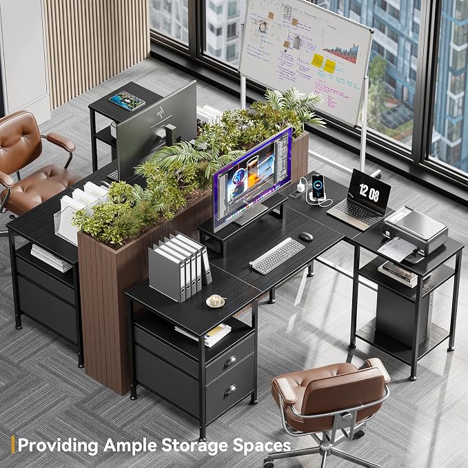 Furologee 50 Inch L Shaped Gaming Desk - Image 6