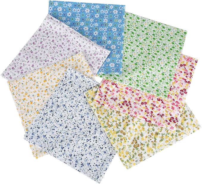 Cotton Fabric DIY Making Supplies Quilting Patchwork Fabric Fat Quarter Bundles by Antetek