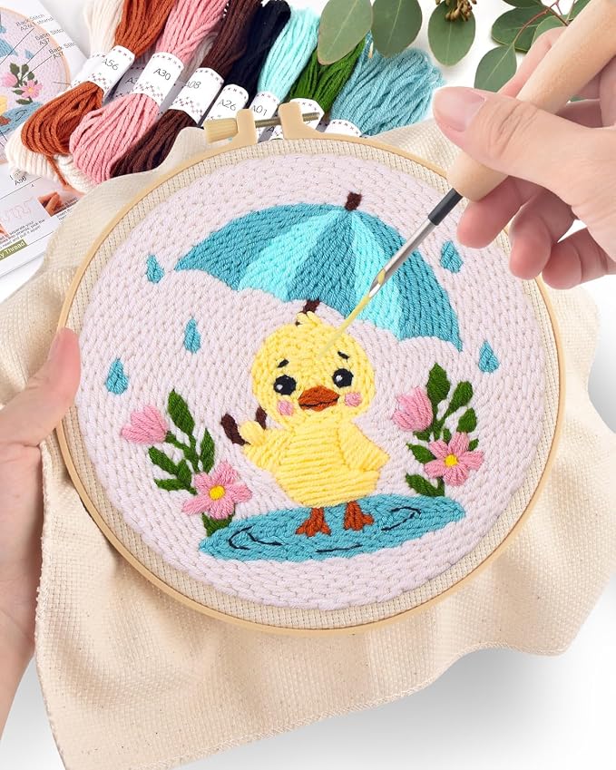 ERKOON Punch Needle Kit for Beginners Adults, DIY Easy Animal Embroidery Set - Image 5