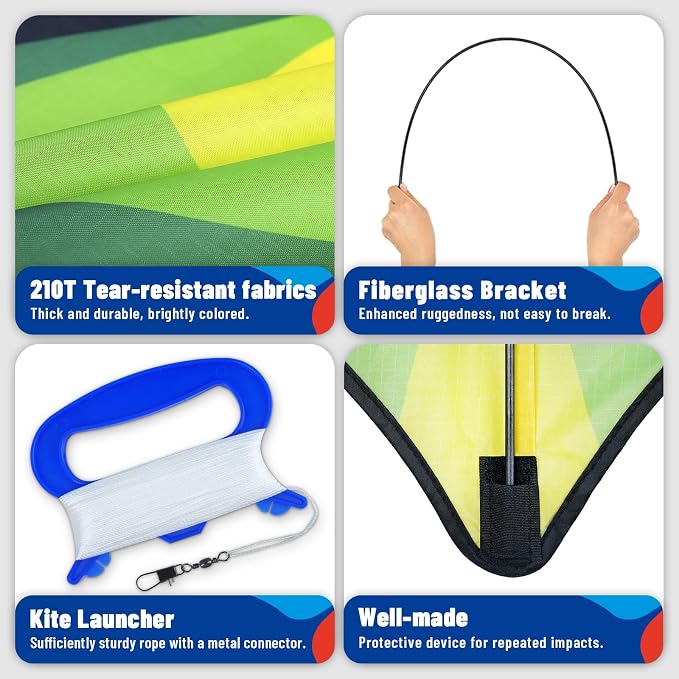 Delta Kite Set for Kids and Adults, Extremely Easy to Launch for Beginners - Image 4