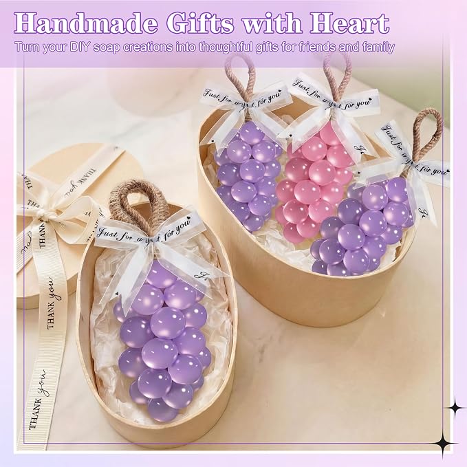 Honeydak Silicone Grape Soap DIY Making Kit 3D Reusable Soap Molds - Image 3
