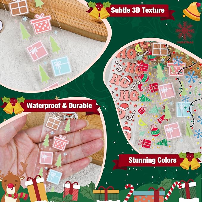 245PCS Acrylic Bookmark Blanks Thicken 12 DIY Bookmark Making 15 Christmas UV - Image 3