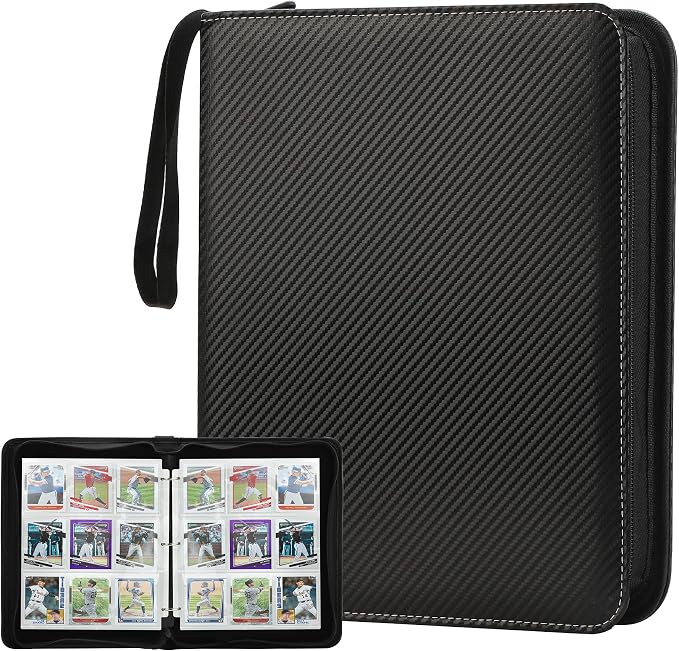 Trading Card Binder with Sleeves 9 Pocket Premium 720 Double Sided Pocket PU by MOSLA