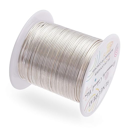 BENECREAT 18 Gauge 32 Yards Tarnish Resistant Silver Wire Jewelry Beading Wire - Image 8
