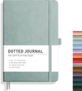 RETTACY Dotted Journal Notebook, 192 Pages, A5 Medium Size | Leather Hardcover by RETTACY