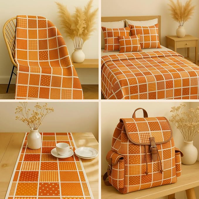 Cotton Satin Patchwork Fabric Panel – 35 Designs, 20×20 cm Squares, Single - Image 9
