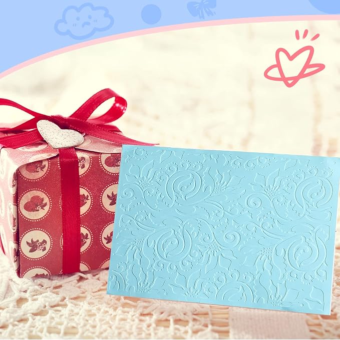 12 Pieces Embossing Folders DIY Craft Template Stencil Butterfly Star Embossing - Image 7
