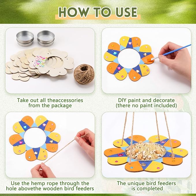 CroBlissful 12 Pack Bird Feeder Craft Kits - Image 3