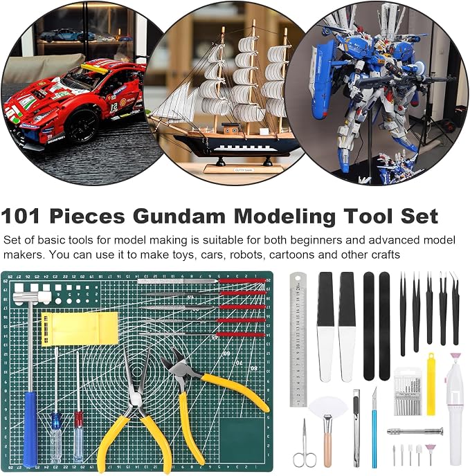 Fippy 101PCS Gundam Model Tools Kit, Hobby Building Tools Kit - Image 7