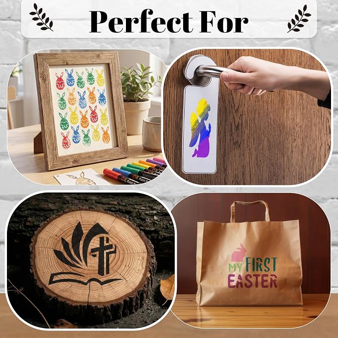Fainne 100 Pcs 2 Inch Cross Stencils Small Stencils - Image 7