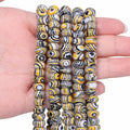 Songxi 5x8mm Natural Yellow Peacock Stone Rondelle Beads, Gemstone by SongXi