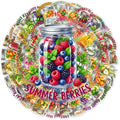 50Pcs Unique Transparent Fruit Stickers by Unknown