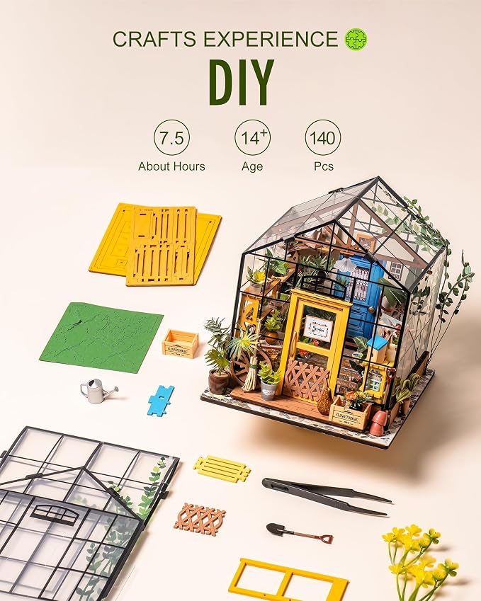 Rolife DIY Miniature Greenhouse Kit, Tiny/Mini House Making Kit - Image 7