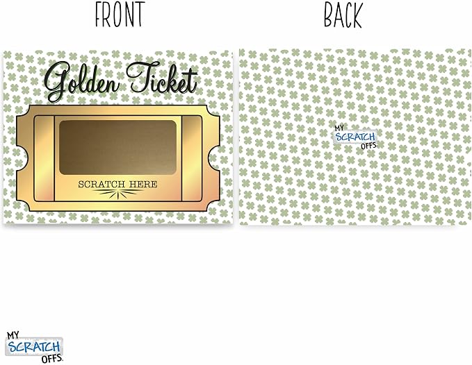 My Scratch Offs 20 Golden Ticket St. Patrick's Day Make Your Own DIY Scratch - Image 4