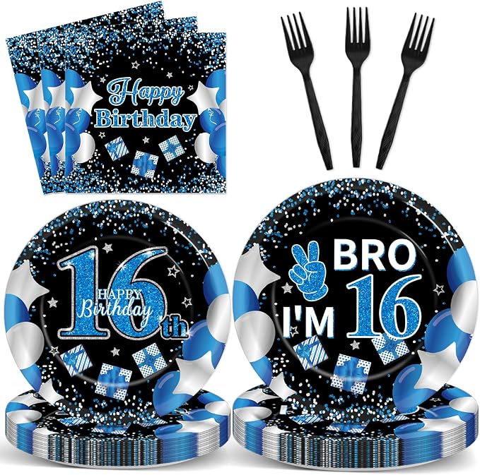 Qyeahkj 100 Pcs 16th Birthday Decorations by Qyeahkj