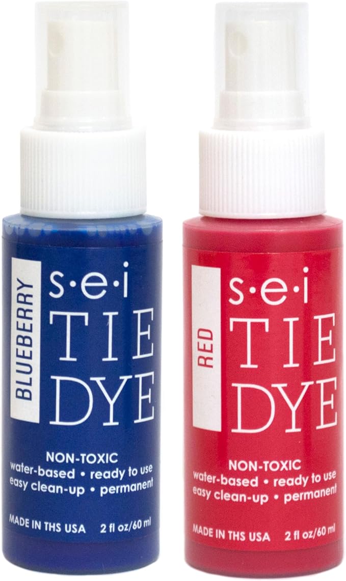 S.E.I. 4th of July Tie Dye Spray Bottle: 2oz. Non Toxic Fabric Dye Spray by SEI