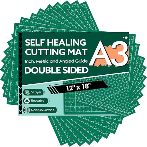 10 Pack Self Healing Cutting Mat Bulk 12"x18" Rotary Cutting Sewing Mats A3 | by EFOK