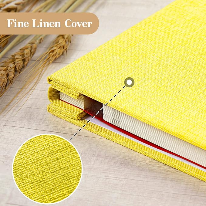 potricher Large Photo Album Self Adhesive 4x6 5x7 8x10 Pictures Linen Cover 40 - Image 5