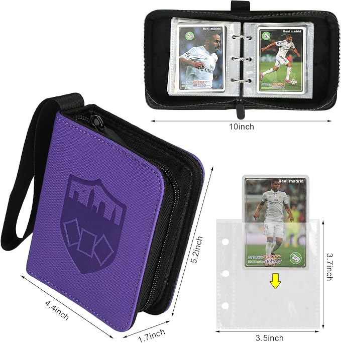 GERMUN Mini Card Binder 1 Pocket, 80 Pockets Trading Card Binder, Premium Small - Image 2