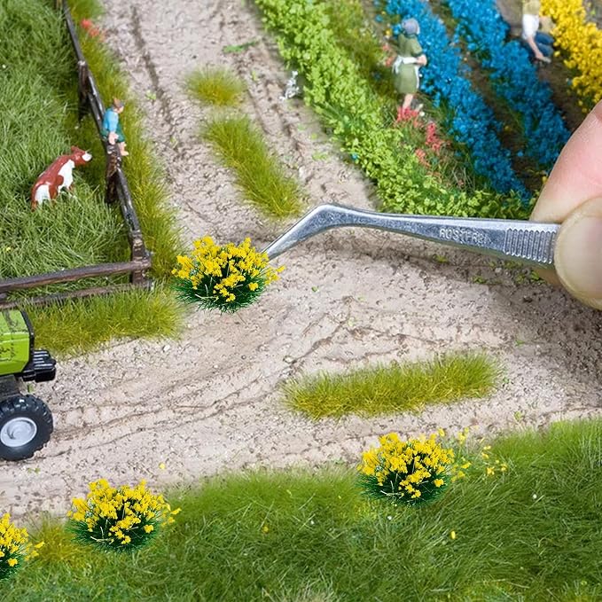 Warmtree 126 Pcs Static Grass Bushy Tufts Lowland Shrubs Tuft Terrain Model Kit - Image 4