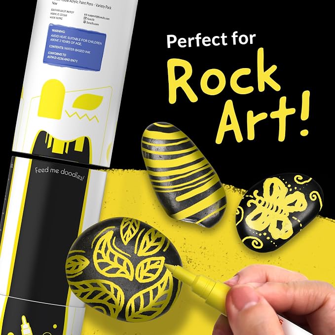 5 Acrylic Yellow Paint Pen - Image 3