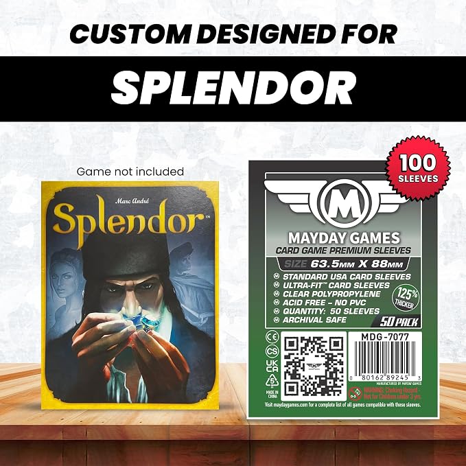 Mayday Games Splendor Game Game Accessory- Premium Card Sleeve Bundle - Image 3