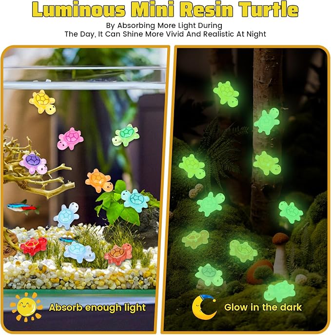 200pcs Mini Resin Turtles Luminous Tiny Turtle - Image 4