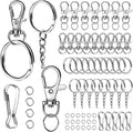 LEOBRO 145PCS Key Rings and Keychain Clips, Keychain Making Kit, Lobster Claw by LEOBRO