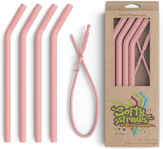Reusable Silicone Drinking Straws by SoftyStraws