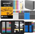 Caliart 176PCS Art Supplies Sketching Kit, 100 Sheets 3-Color Sketch Book | by Caliart