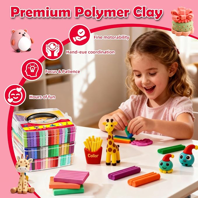 Artpar Polymer Clay Kit, 82 Colors Oven Bake Clay - Image 2