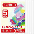 8x10 Canvas Boards for Painting, Primed Cotton Panels, 5 Pack | Pre-Primed by Jofuler-USDirect