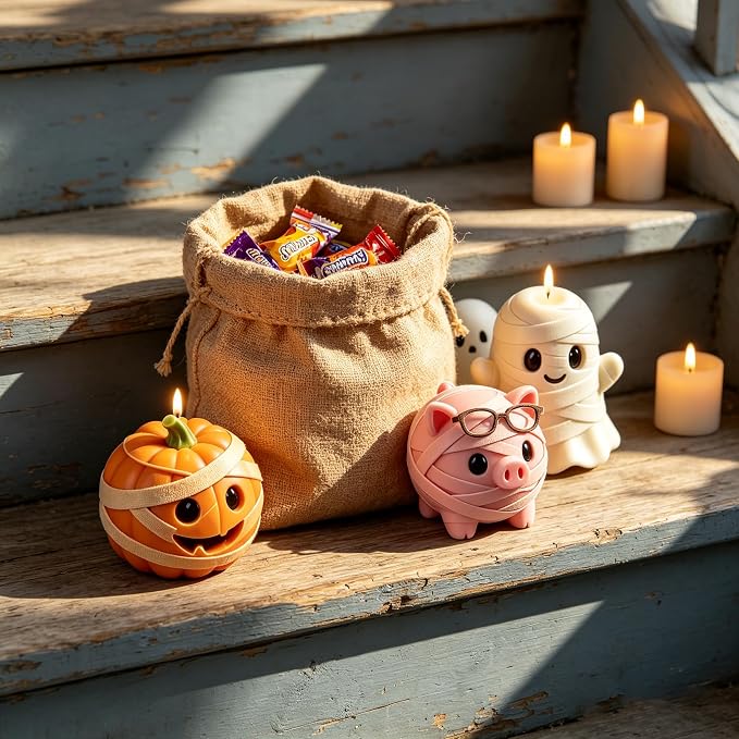 3Pcs 3D Halloween Silicone Molds Pumpkin Ghost Pig - Image 8