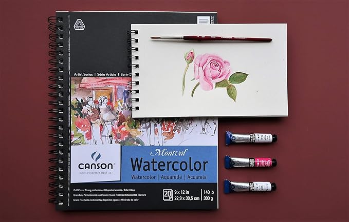 Canson Artist Series Watercolor Paper, Wirebound Pad, 9x12 inches, 20 Sheets - Image 5