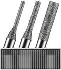 30Pcs Diamond Drilling Bits ø1mm/2mm/3mm 10 Each 1/8" Shank Compatible with Dremel Rotary Tools for Sea Glass Beach Stone Rock Shell Ceramic Porcelain Jewelry Making Drilling Cutting Grinding