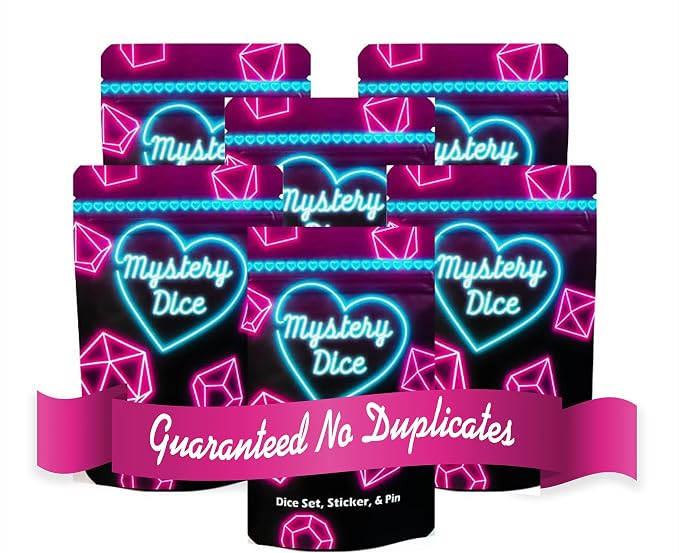 1985 Games Mystery Sweetheart Love Dice, Wide Range of Patterns, RPG Dice by 1985Games