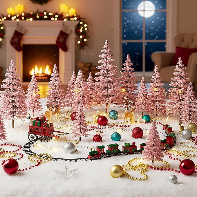 Skylety 35 Pieces Model Trees 6.3-1.2 Inch Mixed Miniature Trees Diorama - Image 4