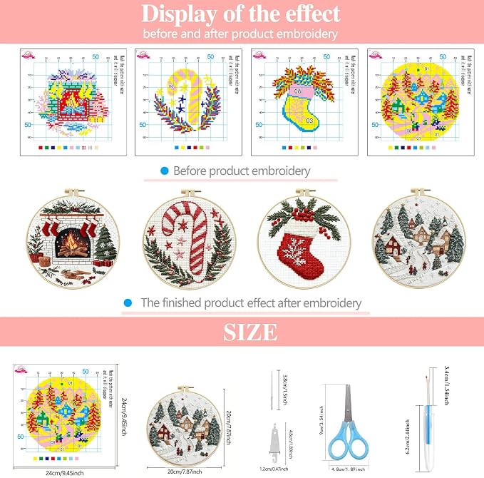 Zhenqing 11 Count Stamped Cross Stitch Kits - Image 5