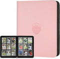 360 Cards Ringless 9-Pocket Side Loading Trading Card Binder, PU Zipper Fixed by GERMUN
