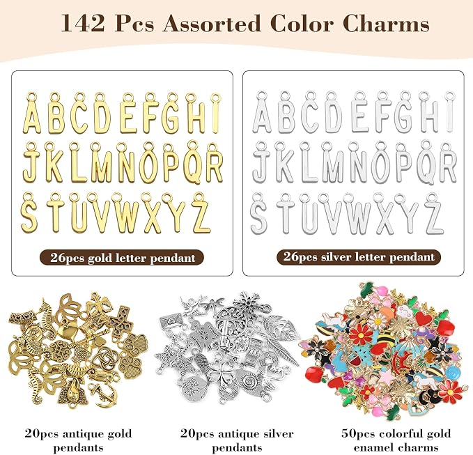 Zplontya 18K Necklace Chains for Jewelry Making Kit 381PCS Include 50Ft 12 - Image 4