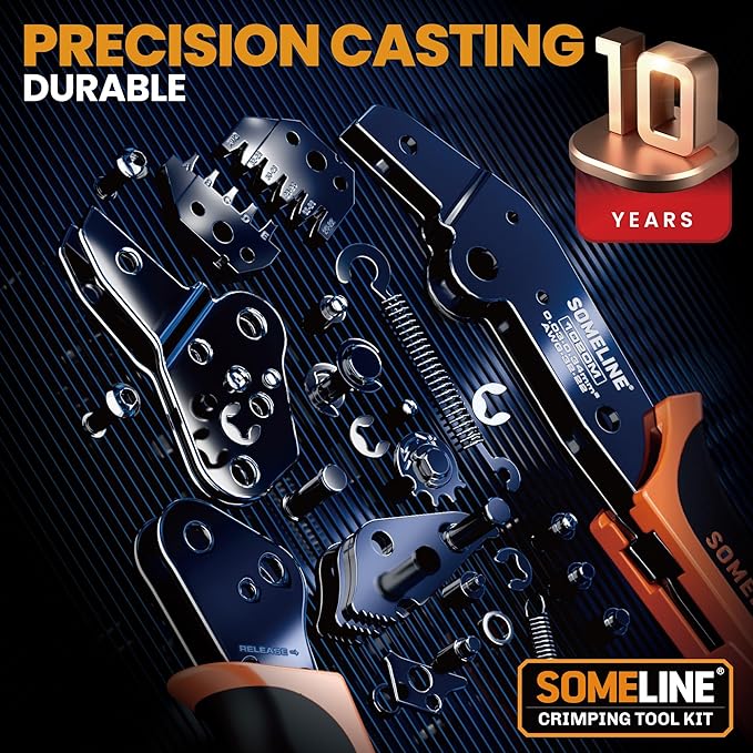 SOMELINE 1.0–2.0mm Connector Kit, 24 Types, 32–22 AWG Crimper, JST–SH 1.0mm/GH 1.25mm/ZH 1.5mm/PH 2.0mm Connector Kit, Crimping Pliers for JST, Molex, TE Series