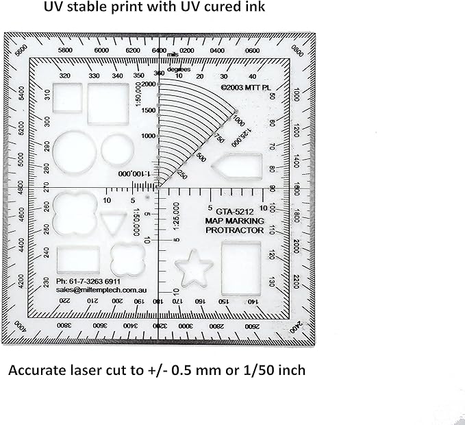 Map Marking Protractors