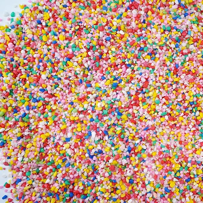 Mini Rainbow Confetti Gravel Pebbles Mix Colored Stones Aquarium Gravel - Image 4
