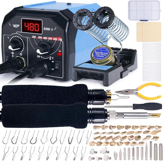 WEP 939D-II 2-IN-1 Wood Burning Kit 86-IN-1 by WEPTOOLS
