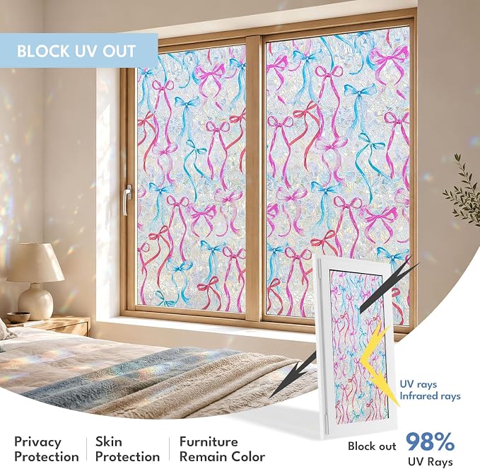 ADD.HERES Window Privacy Film, Stained Glass Decorative Static Cling, Removable - Image 4