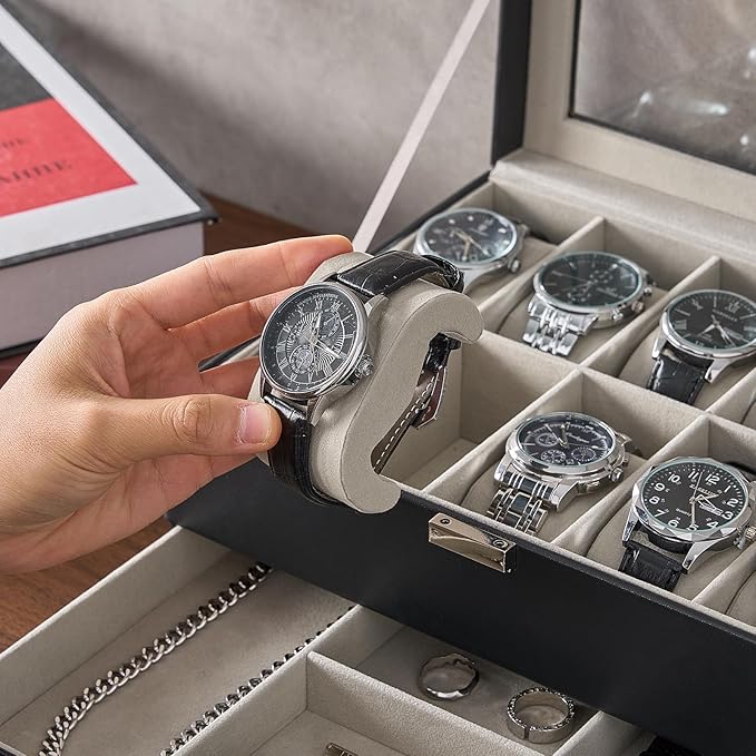 ProCase Watch Box, 10 Slot Watches Display Case - Image 5