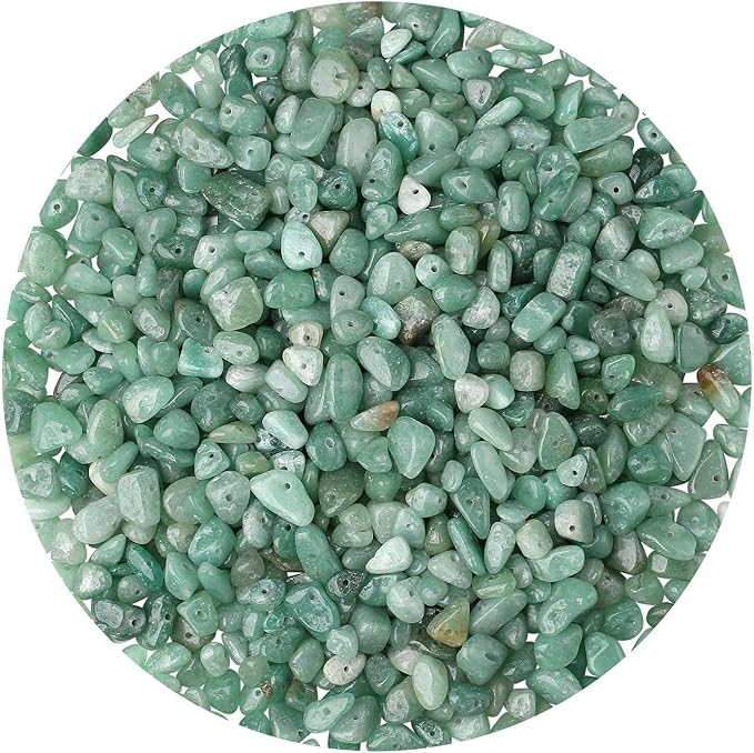LAIDANLA Green Aventurine 400pcs Natural Chip Stone Beads 5-8mm Healing Crystal by LAIDANLA