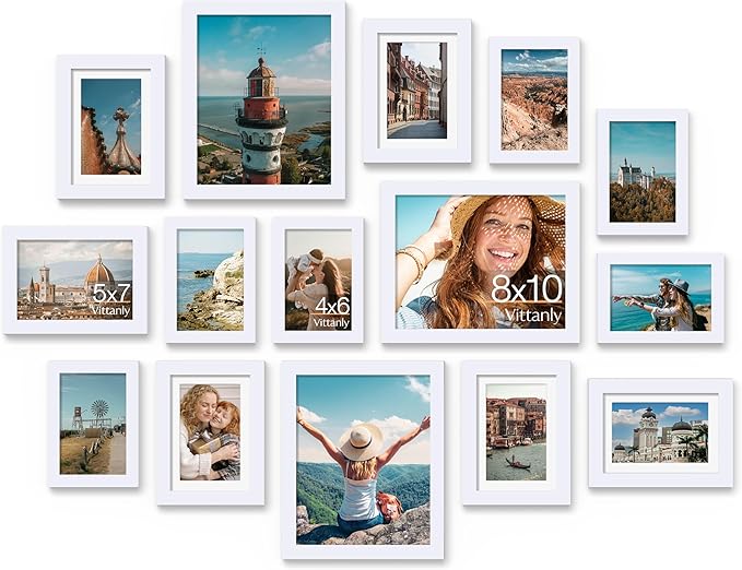 Vittanly 15 Pack Picture Frames Collage Wall Decor by Vittanly