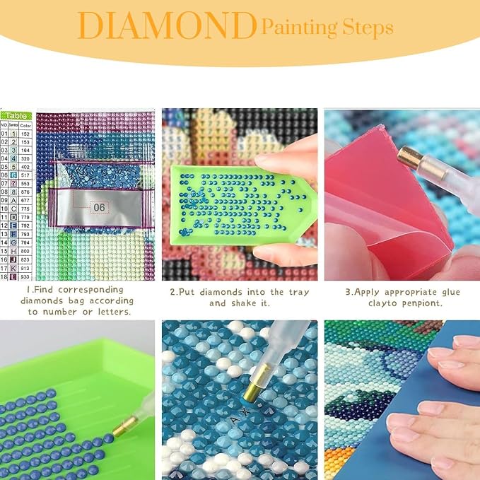DAZZLEDOTS Diamond Art Kits for Adults, DIY Diamond Dots Bookstore 5D Full - Image 8