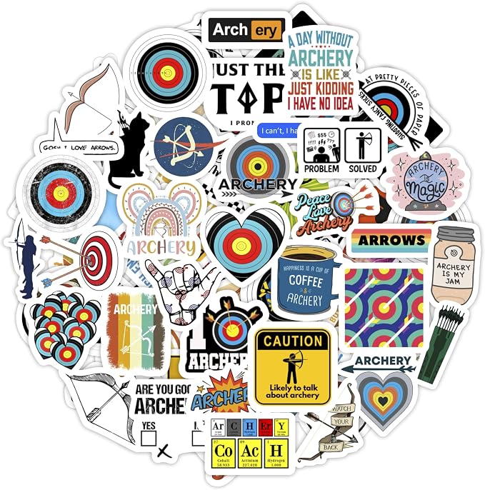 BulbaCraft 100Pcs Archery Stickers by BulbaCraft
